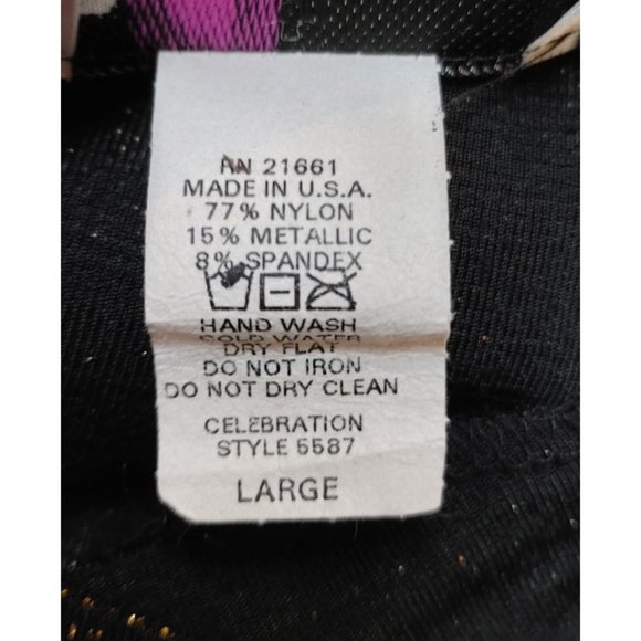 MAGGIE SWEET Womens L Black and Gold Celebration Shimmer Evening Tunic Top - Picture 4 of 4